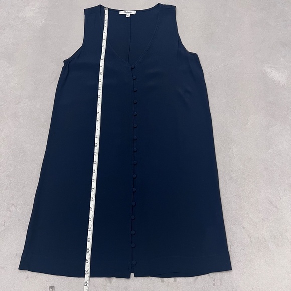Madewell Women's Navy Blue Button Front Dress Viscose Sleeveless Size XS - Picture 8 of 11